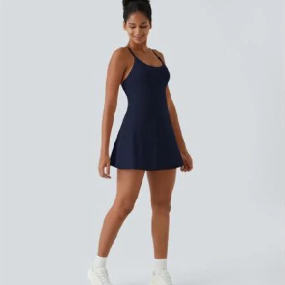 HALARA SoftlyZero NWT Plush Active Dress Easy Peezy Sz Small Navy Blue/Peacoat - Picture 8 of 12